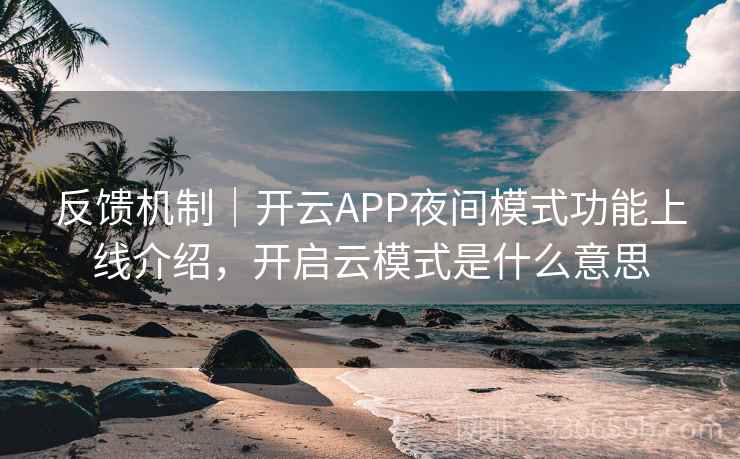 反馈机制｜开云APP夜间模式功能上线介绍，开启云模式是什么意思