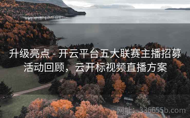升级亮点 - 开云平台五大联赛主播招募活动回顾，云开标视频直播方案