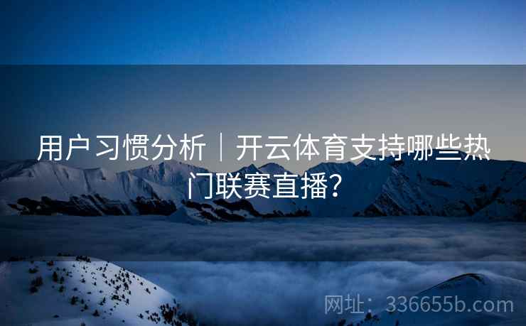 用户习惯分析｜开云体育支持哪些热门联赛直播？