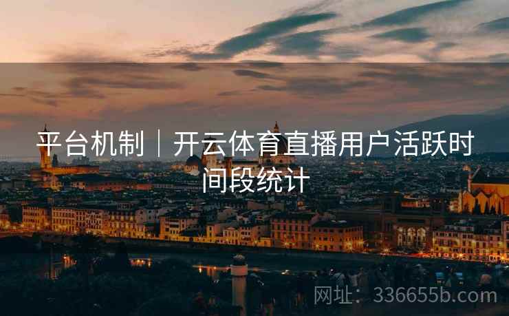平台机制｜开云体育直播用户活跃时间段统计