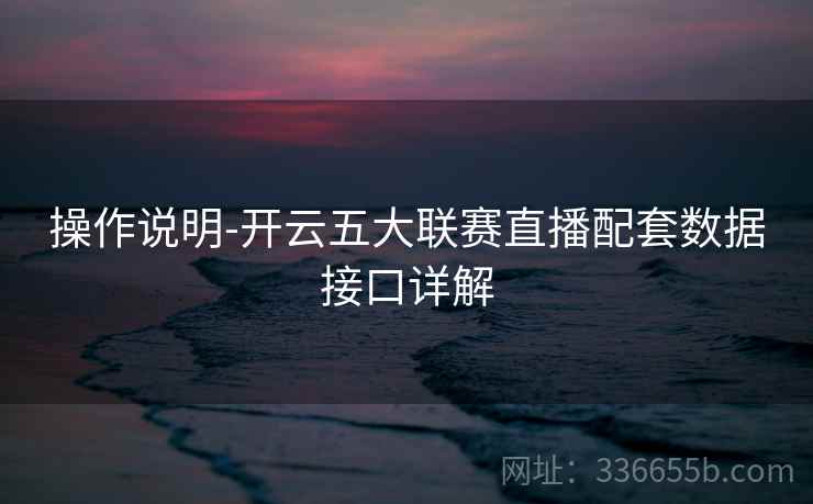 操作说明-开云五大联赛直播配套数据接口详解